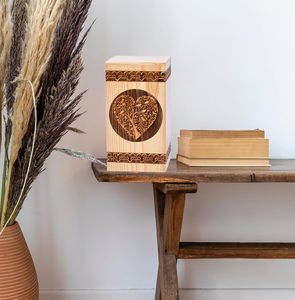 Rosewood Urn For Human Ashes - Tree Of Heart Wooden <b>Box</b> - Personalized Cremation Urn For Ashes Handcrafted <b>Large</b> Wooden - Product Image 5