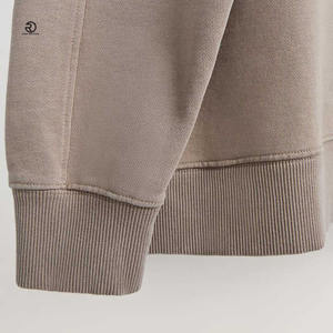 Sweat-shirt à col rond uni en éponge française 100% coton épais pour hommes, surdimensionné, épaules tombantes, design personnalisé Streetwear - Product Image 6