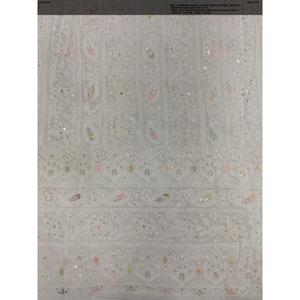 Tissus Sherwani Jacquard en Georgette de Coton pour Filles Motifs Imprimés Brodés Techniques Tricotées Textile de Maison Respirant - Product Image 2