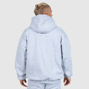 100% coton séchage rapide à manches longues chaud Vintage surdimensionné à capuche hommes hiver Streetwear 3D noir motif brodé polaire à capuche - Product Image 3