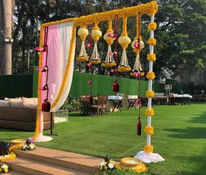 Mandap de mariage Simple sensationnel/Mandap de mariage dernier design/Mandap de Bollywood Royal avec décoration de banquet de cloche suspendue - Product Image 4