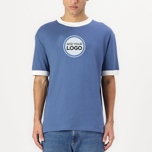 Camisetas Ringer Personalizadas para Hombre con Logotipo - Camiseta de Mezcla de Algodón y Poliéster Suave y Cómoda con Bordado e Impresión Personalizados - Product Image 2