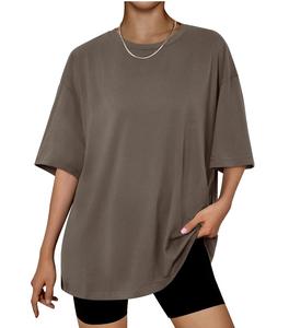 Camiseta elegante de algodón para mujer, camiseta de manga corta personalizada OEM para moda informal y uso diario - Product Image 1