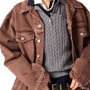 Veste en jean pour femme de haute qualité nouveau style veste en jean haute rue pour femme respirante et durable Made in Pakistan - Product Image 3