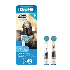 Galactic Smiles Await Oral B Kids Electric Rechargeable Toothbrush Heads with Star Characters (Pack of 2)