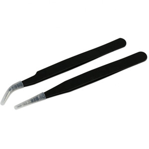 Professionnel 5 pièces bleu fibre pointe incurvée isolation cils pince à épiler 45 90 degrés botte Volume Extensions de cils - Product Image 6