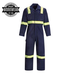 Overoles y petos de seguridad de poliéster transpirable con certificación CE de alta visibilidad, con cinta reflectante y logotipo personalizado para uso en exteriores para hombres - Product Image 3