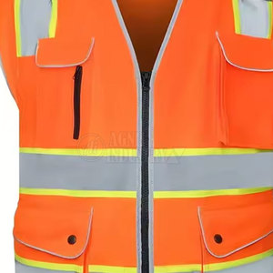 Gilet de sécurité haute visibilité personnalisé, léger, 100 % polyester, respirant, séchage rapide, haute qualité, fabriqué au Pakistan, prix raisonnable - Product Image 6