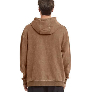 Sudadera con capucha de lavado ácido personalizada a granel para hombres, ropa de calle de gran tamaño, sudaderas con capucha Vintage, fabricante de ropa al por mayor de fábrica - Product Image 4