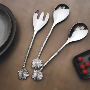 ชุดเสิร์ฟมือจับลายมะพร้าวสีเงิน (แพ็ค 3) - Product Image 5