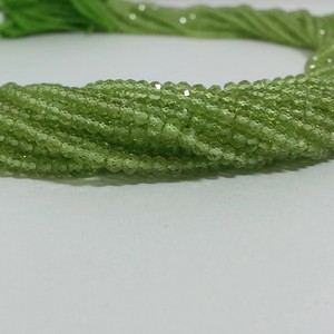 Cuentas de piedras preciosas Rondelle facetadas de peridoto verde Natural de 3mm y 4mm, cadena de piedras semipreciosas DE LA India en línea Alibaba 2025 - Product Image 3