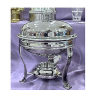 Mini ou petit chauffe-plats de table en argent de luxe et ensemble de buffet chauffe-plats fait à la main de haute qualité