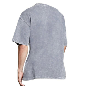 เสื้อยืดแฟชั่นสไตล์วินเทจทรงโอเวอร์ไซส์สำหรับผู้ชาย ลายพิมพ์ไมโครไฟเบอร์ ผ้าฝ้าย 100% เสื้อยืดย้อมสีเอซิดสำหรับฤดูร้อน แบบยูนิเซ็กส์ - Product Image 3