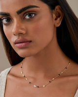 Collier de perles noires et diamants en or certifié, cadeau unique cultivé en laboratoire, bijoux de style vintage et testeur de diamants, lien de passage