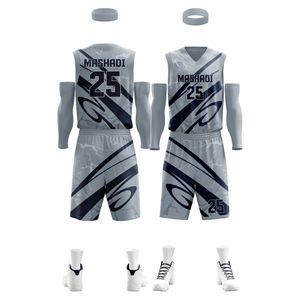 Conjuntos de Uniformes de Baloncesto sin Mangas de Tallas Grandes, Impresión por Transferencia de Calor, Transpirables, Antibacterianos, Técnicas de Lavado, Personalizados, Rápidos - Product Image 1