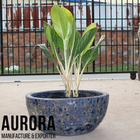 Pots de plantes en céramique écologiques personnalisés en usine, trou de drainage, finition émaillée, durables, légers, décoration de jardin à domicile, logo personnalisé
