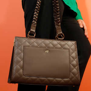 Sacs fourre-tout en cuir tissé à la main de qualité supérieure de couleur personnalisée pour femmes 100% fermeture à glissière en cuir d'origine - Product Image 1