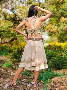 Idhyah Wrap <b>Skirt</b> Boho Wrap <b>Skirt</b> For Women Tribal Handblock Print Handmade Cotton Hippie <b>Skirt</b> - Product Image 2