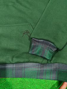 Sweat à capuche réversible pour homme personnalisable, 100% coton, motif uni, fermeture éclair et poche brodée - Product Image 3