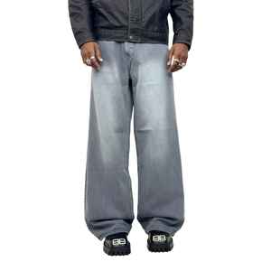 Pantalons baggy sur mesure, vintage, délavés, jeans pour hommes, streetwear décontracté, pantalons baggy unisexes, jeans amples surdimensionnés - Product Image 2