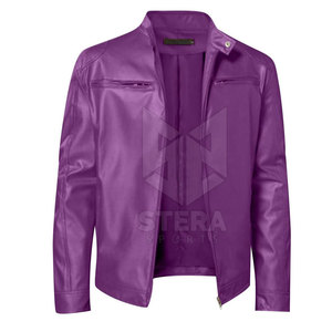 Veste en cuir légère à logo personnalisé Vêtements tendance Veste en cuir pour hommes Veste en cuir de haute qualité - Product Image 2