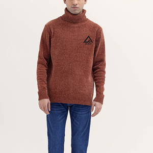 Pull à col rond pour homme, décontracté, uni, à manches longues, de qualité supérieure, respirant, en tricot, et meilleur pull à col montant - Product Image 1