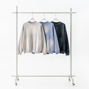 Sweats à capuche unisexes personnalisés délavés à l'acide en tissu de coton épais surdimensionné pour les affaires d'hiver pour hommes et femmes - Product Image 1