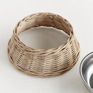 High quality rattan pet <b>bowls</b> and feeders top choice <b>dog</b> cat feeding <b>bowl</b> stand wholesale price - Product Image 4