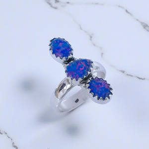 แหวนเงินแท้ 925 และเครื่องประดับ ออราโอปอล แหวนเงินประดับอัญมณี เครื่องประดับชั้นดี แหวนเงินชั้นดี - Product Image 2