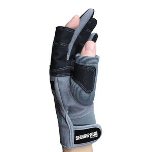 Gants de voile personnalisés en gros Logo personnalisé Respirant Demi-doigt Qualité supérieure Antidérapant Gants de voile de bateau - Product Image 5