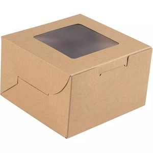 Cajas de Cartón para Punto de Venta Kraft con Ventana para Pastelería, Panadería, Donas, <span class=keywords><strong>Caja</strong></span> de Alimentos Fácil de Ensamblar - Product Image 4
