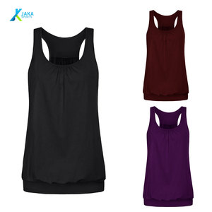 เสื้อกล้ามเว้าหลังแขนกุดสำหรับผู้หญิงเสื้อโยคะแบบถักระบายอากาศได้น้ำหนักเบาและนุ่มใส่ออกกำลังกาย - Product Image 1