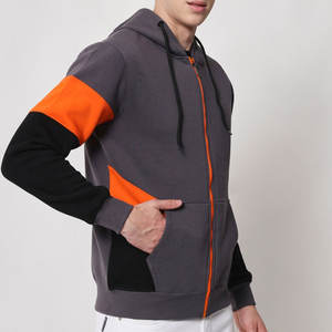 Sudadera con Capucha y Cremallera de Algodón Orgánico para Hombre, Ropa Urbana con Logotipo Personalizado, Ecológica y Cómoda para Invierno, Venta en Línea - Product Image 2