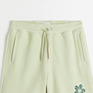 Pantalones cortos de gimnasio informales para hombre, estampado de logotipo personalizado, cintura elástica cómoda, antiarrugas, 100% de algodón, ropa de entrenamiento de verano impresa - Product Image 4