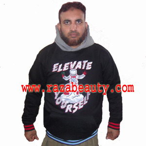 Sweat-shirts à capuche unisexe en coton 100% lavé de haute qualité avec logo personnalisé, épais, en molleton, à manches longues, pour l'hiver - Product Image 4