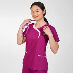 Nuevo Uniforme de Enfermera Transpirable para Mujer, OEM, Corte Regular, Conjuntos de Uniformes Médicos, Diseño de Hospital, Tejido de Punto con Estampado Térmico - Product Image 5