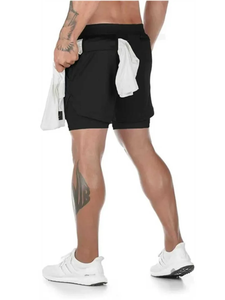 Bat Print 2-in-1 Men's Sports Breathable Quick-Drying Summer Shorts with <b>Phone</b> Pocket Gym Workout Running Shorts Cycling Shorts - Product Image 4