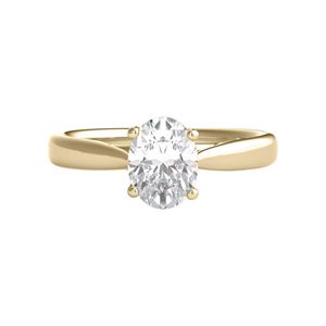 Anillo de Compromiso con Moissanita Solitario de 1 Quilate en Forma Ovalada - Product Image 4