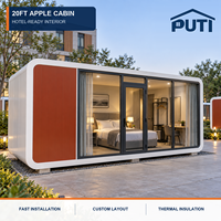 Suite Cabine Apple de 20 pieds en acier modulaire protégé contre la corrosion pour club de plage tropical et hôtel de plongée