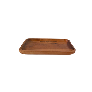 Plato de madera rústico sostenible Utensilios de cocina ecológicos Bandejas para servir para un futuro más verde - Product Image 1