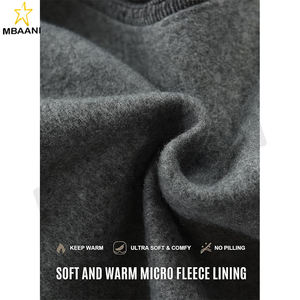 Casual Pullover Hooded Sweatshirt With <b>Long</b> <b>Sleeve</b> Quarter Zip Hoody <b>Tops</b> With Kangaroo Pocket in Skin Color for Men. - Product Image 6