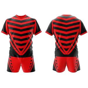 Venta caliente de la mejor calidad Último diseño Conjuntos de Rugby Hecho a medida 100% Poliéster Sublimación Entrenamiento Rugby Uniforme - Product Image 1