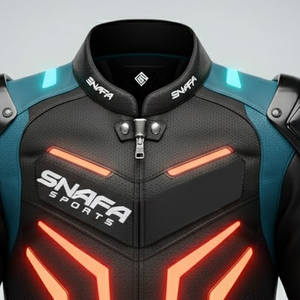 แจ็คเก็ตหนังขี่มอเตอร์ไซค์สำหรับทุกเพศแจ็คเก็ตหนังแท้สำหรับแข่งรถ - Product Image 3