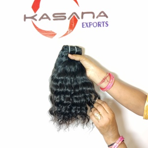 Vente en gros Extensions de cheveux humains non traités 100% cuticules alignées couleur naturelle femmes noires paquet brut vendeurs indiens vierges - Product Image 5
