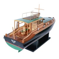 Hemingway Pilar Holz-Dekorationsboot 73cm 2,9kg Outdoor Anpassbare Kapazität Vietnam-Herkunft Modell B198