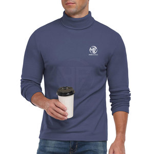 Lightweight Knit Fabric Flexible High <b>Neck</b> Pullover for Daily Travel and Street Style <b>Men</b> <b>Turtle</b> <b>Neck</b> Shirt - Product Image 4