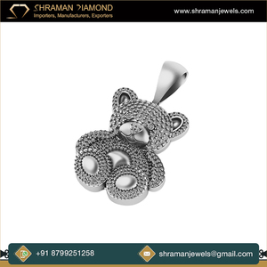 Joyería Hip Hop al por Mayor, Plata 925, Diamantes Cultivados en Laboratorio, Colgantes Personalizados con Osito de Peluche, Collares con Dijes, Regalos Unisex - Product Image 3