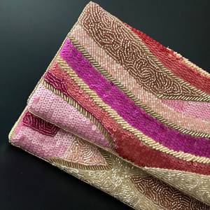 Multicolor Beaded <b>Bag</b> with Handle, Handheld <b>Bag</b>, Casual Hand <b>Bag</b>, Indian Handicraft, Handmade, <b>Baguette</b> <b>bag</b>, - Product Image 3