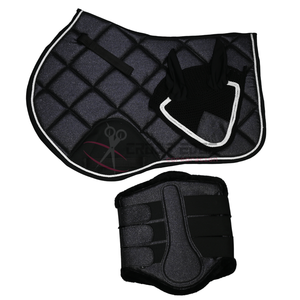 Tapis de selle de cheval anglais en coton pailleté le mieux noté réduction du bruit équestre bonnet d'oreille bottes de brossage anti-frottement fourrure douce à l'intérieur - Product Image 5
