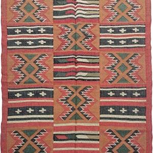 พรมปอกระเจาผ้าวูลอินเดียวินเทจคุณภาพติดทนนานพรมสไตล์โมเดิร์นแบบย้อนกลับได้สำหรับตกแต่งห้องพรมทอมือ - Product Image 1